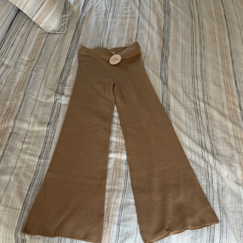 Camila Coelho Tan Wide Leg Pants